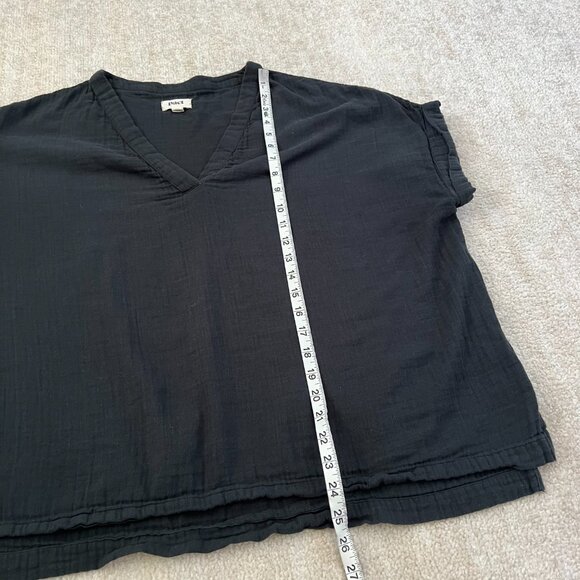 Pact Black Cotton Gauze Popover Blouse Top XL / XXL - Picture 5 of 8